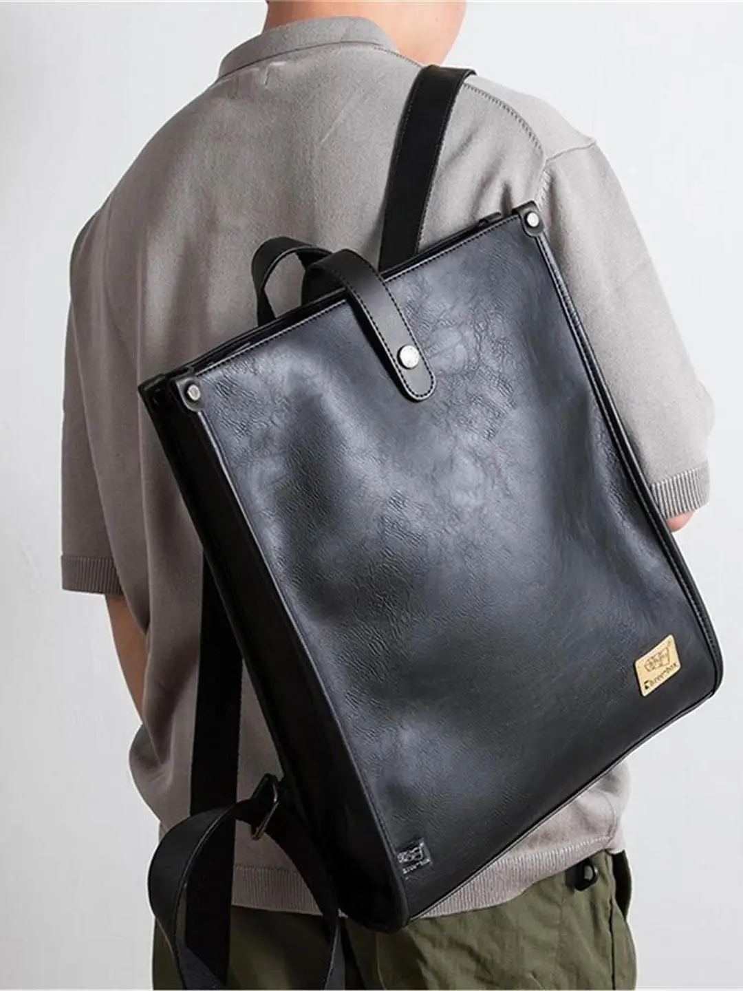 new-men's-pu-leather-large-capacity-retro-square-backpack-for-young-people-computer-bag-trendy-individual-dual-shoulder-bag