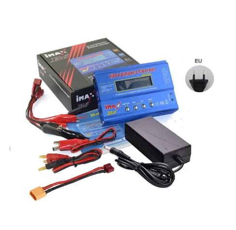 iMAX B6 80W 6A Batterijlader Lipo NiMh Li-ion Ni-Cd Digitale RC Balanslader Lipro-oplader Ontlader + 15V 6A Adapter