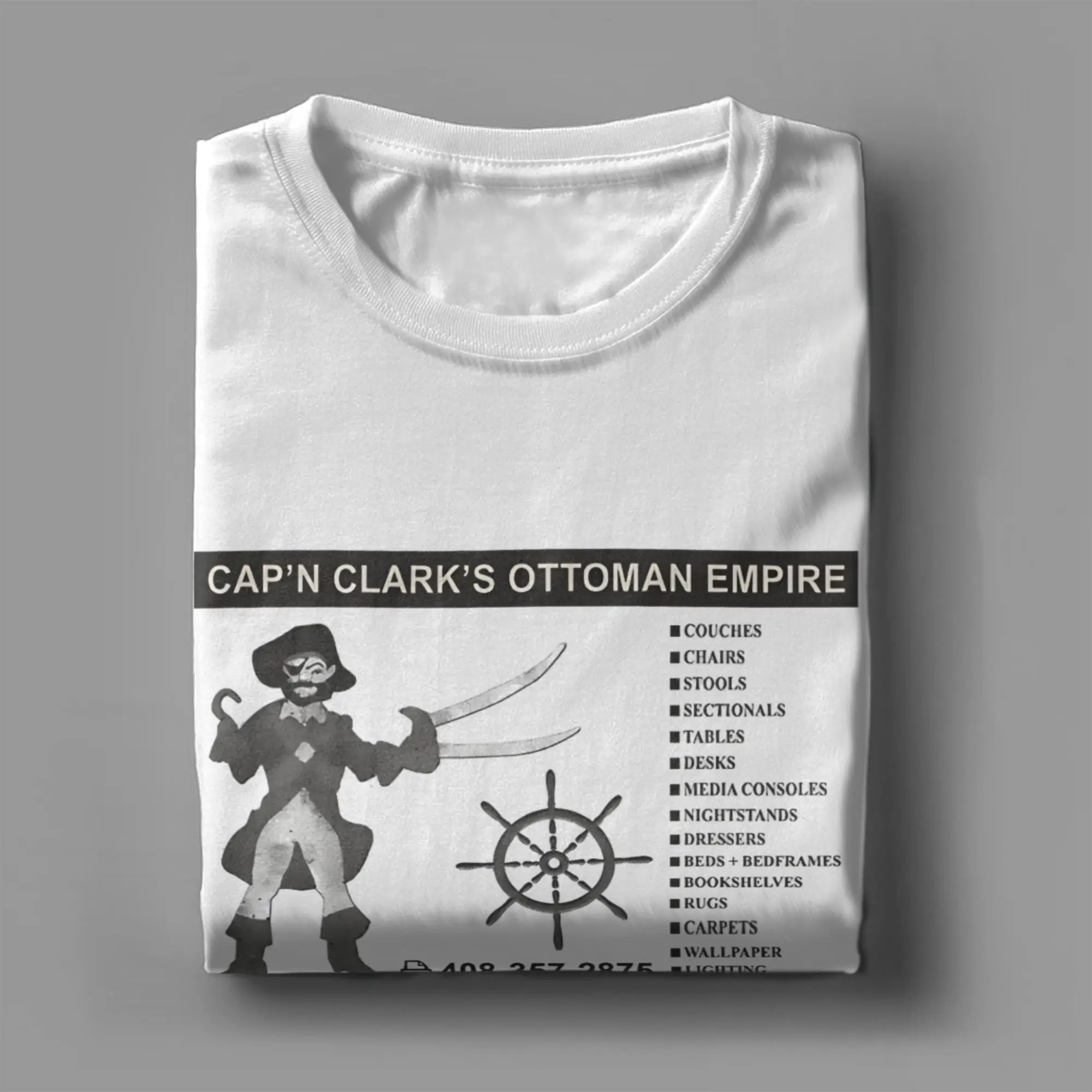 Mens T Shirt backrooms Cap’n Clark’s Ottoman Empire 2 T Shirts Hipster  Summer Tee Shirt Classic 100 Cotton Clothing Plus Size