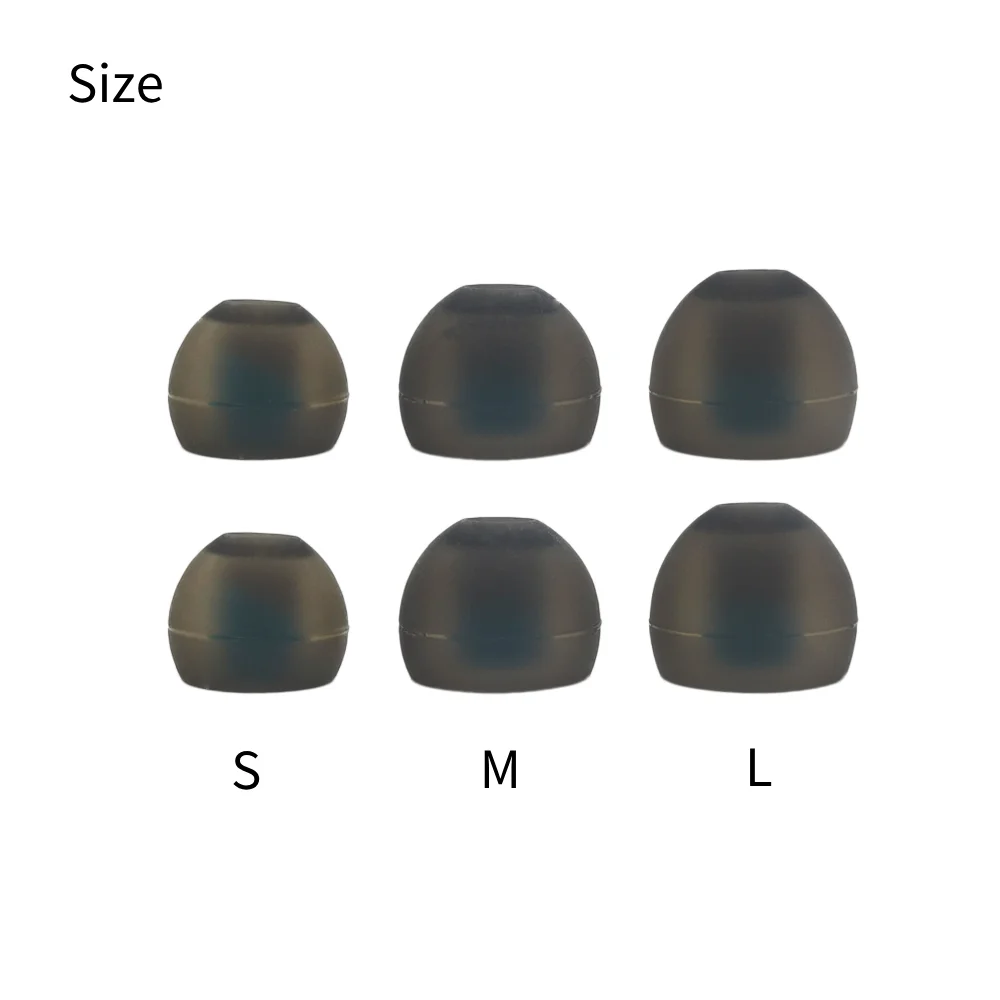3 Pairs Universal Earphone Domes Replacement Soft Silicone IEM Eartips S/M/L Earplugs