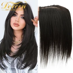 Doreen 7*10 8*12 9*14cm Silk Base Volume Topper Hair 100% Remy Virgin Human Hair Toppers for Women With Thin Hair Natural Color