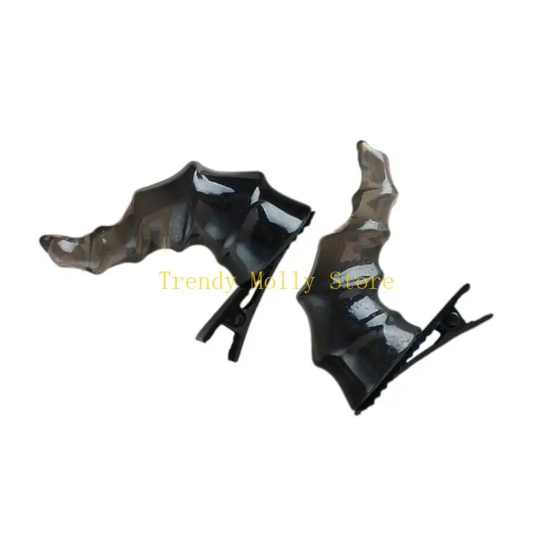 N5KB 1PAIR GOTH DEVIL HORP HARPIN CARNIVALS Klip włosów Halloween do włosów dla dziewczyny