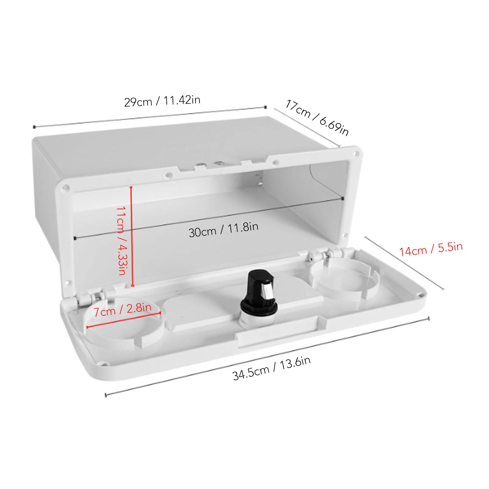 보트 보관함 다기능 컵 홀더 디자인 방수 밀봉 요트 독 박스 (버튼 잠금 장치 포함)