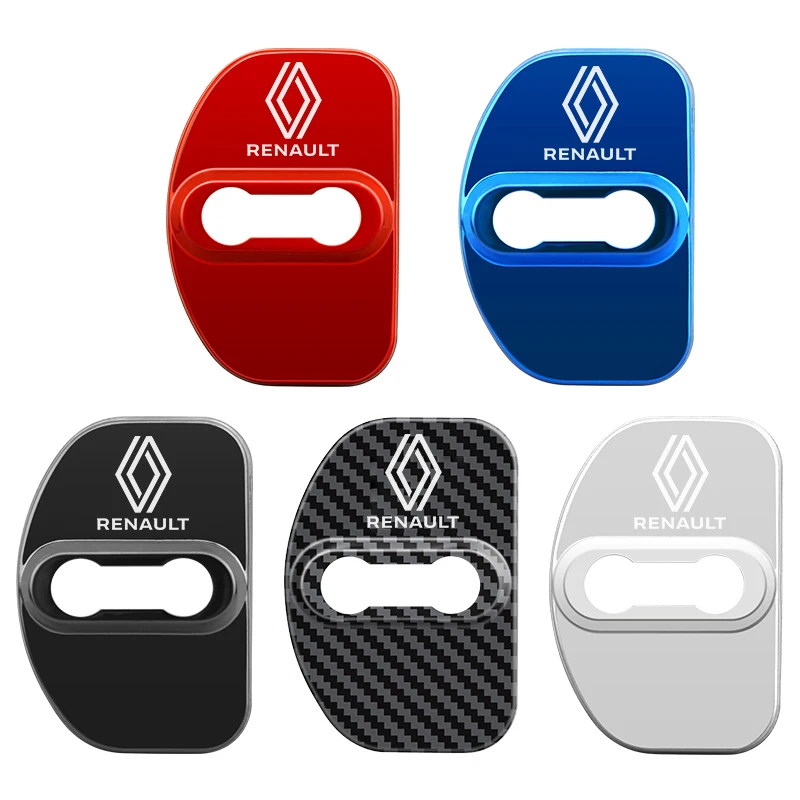 

For Renault Clio Espace QM6 Kadjar Koleos Megane Captur Scenic ZOE Laguna Accessories 4Pcs Car Styling Door Lock Cover Case