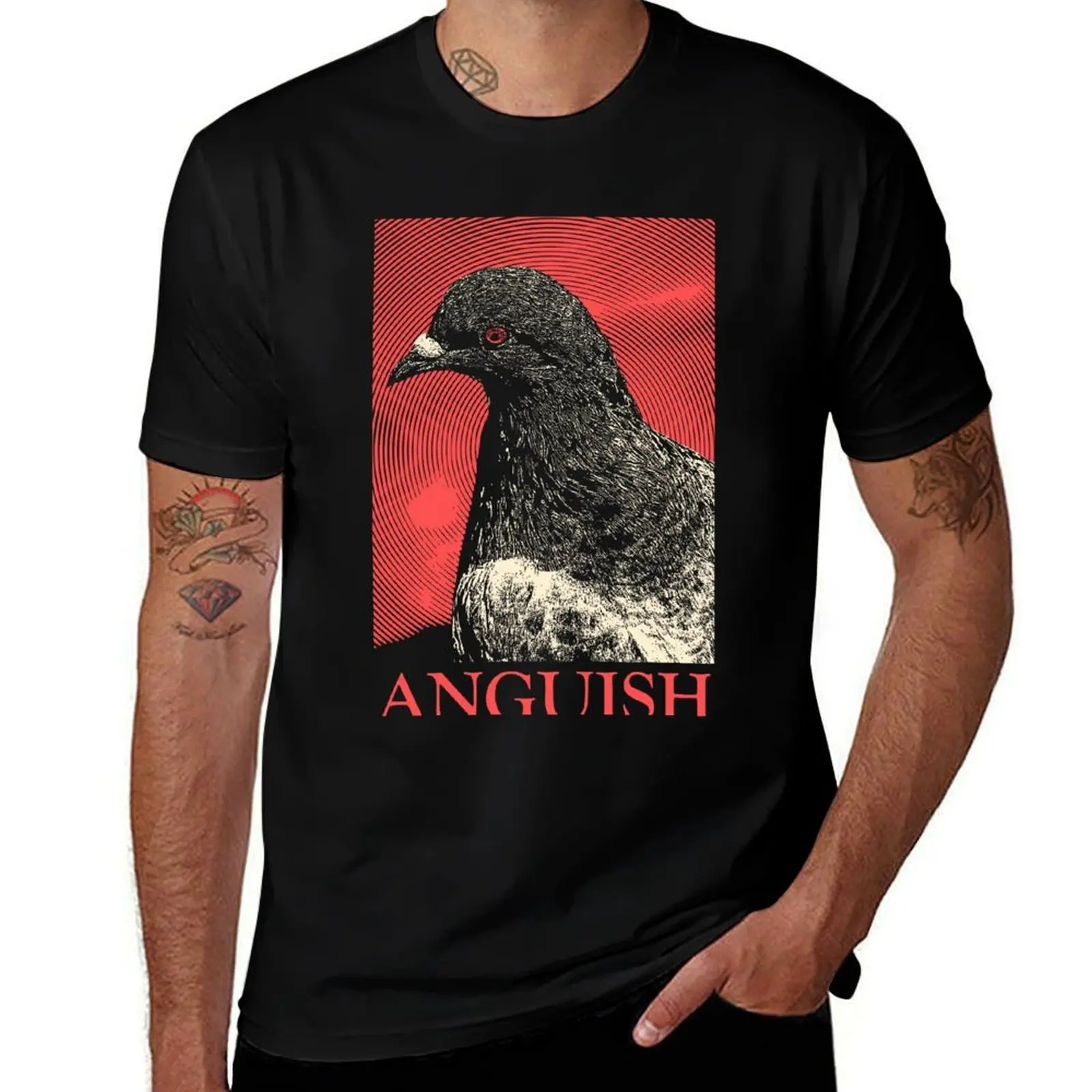 

Anguish Pigeon T-Shirt shirts graphic tees luxury clothing labubu hippie clothes anime shirts men