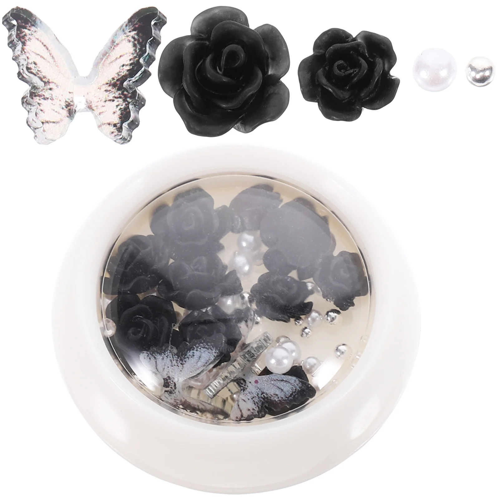 

2 Sets Butterfly Charms 3D Raised Decorations For Women Manicure Supplies Small Nail Gems Nail Art Decor Diy Charms For