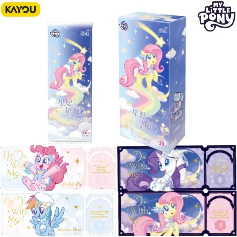 

Оригинальная коллекционная карточка KAYOU My Little Pony Starlight Laser Ticket в оригинальной коробке, серия Star Wish Party, карточка-подвеска, подарочный набор