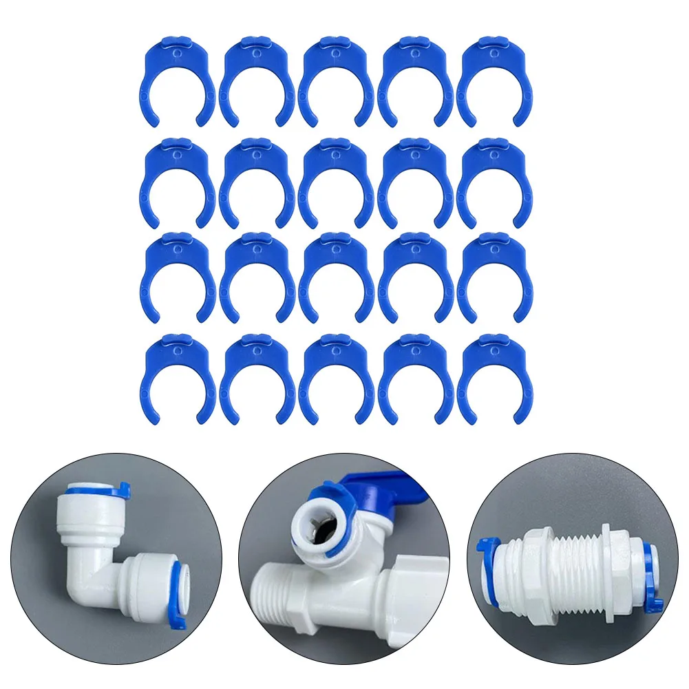 20pcs Plastic RO Reverse Osmosis Locking Clips Filter Fittings Keywords Locking Clips Reverse Osmosis Water System Clips Coupler