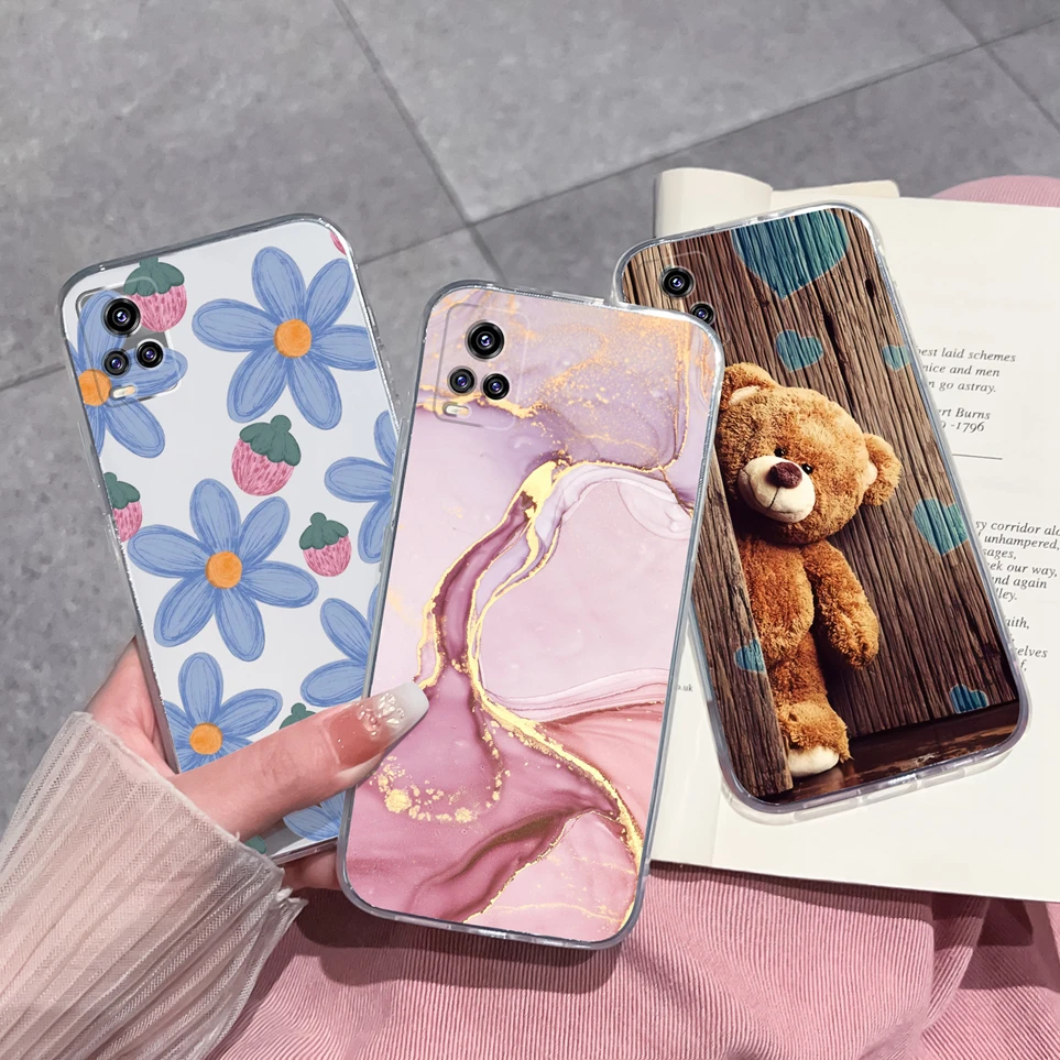 For Vivo V20 V20 SE V21 V21E 4G 5G Case Summer Lemon Clear TPU Soft Silicone Phone Cover For VivoV21 E 5G V 20 Coque V20Se Funda