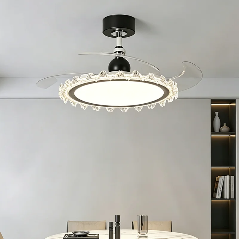 Nordic bedroom Ceiling fan with led light and control electric fan Ceiling lights dining room Ceiling lamps indoor lighting