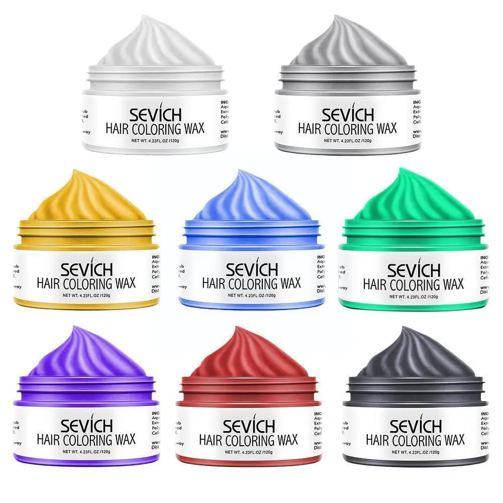 30ml Fashion Lasting Ephemeral Colorful Hair Wax tintura monouso tintura temporanea per capelli tintura per capelli copertura in cera bianca per capelli B9Z7