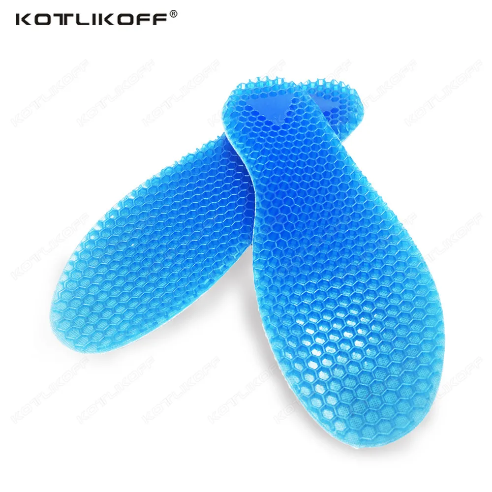 KOTLIKOFF Insoles For Sneakers Pads Orthotic Silicone Gel Massaging Sports Insoles Soft Comfortable Insert Elastic Foot Pads