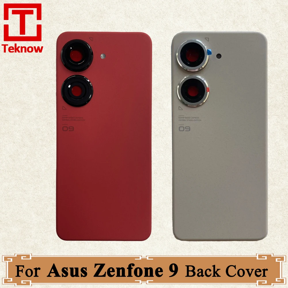 Original Back Cover For Asus Zenfone 9 9z AI2202 Back Battery Cover AI2202-1A006EU Rear Door AI2202_BHousing Case Repalcement