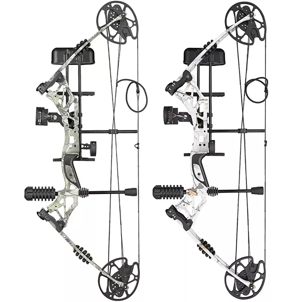 Compound Bow Set 30-70lbs Adjustable Right/Left Hand 320fps Archery Hunting Target Let-Off 80% Bow Riser Aluminum alloy