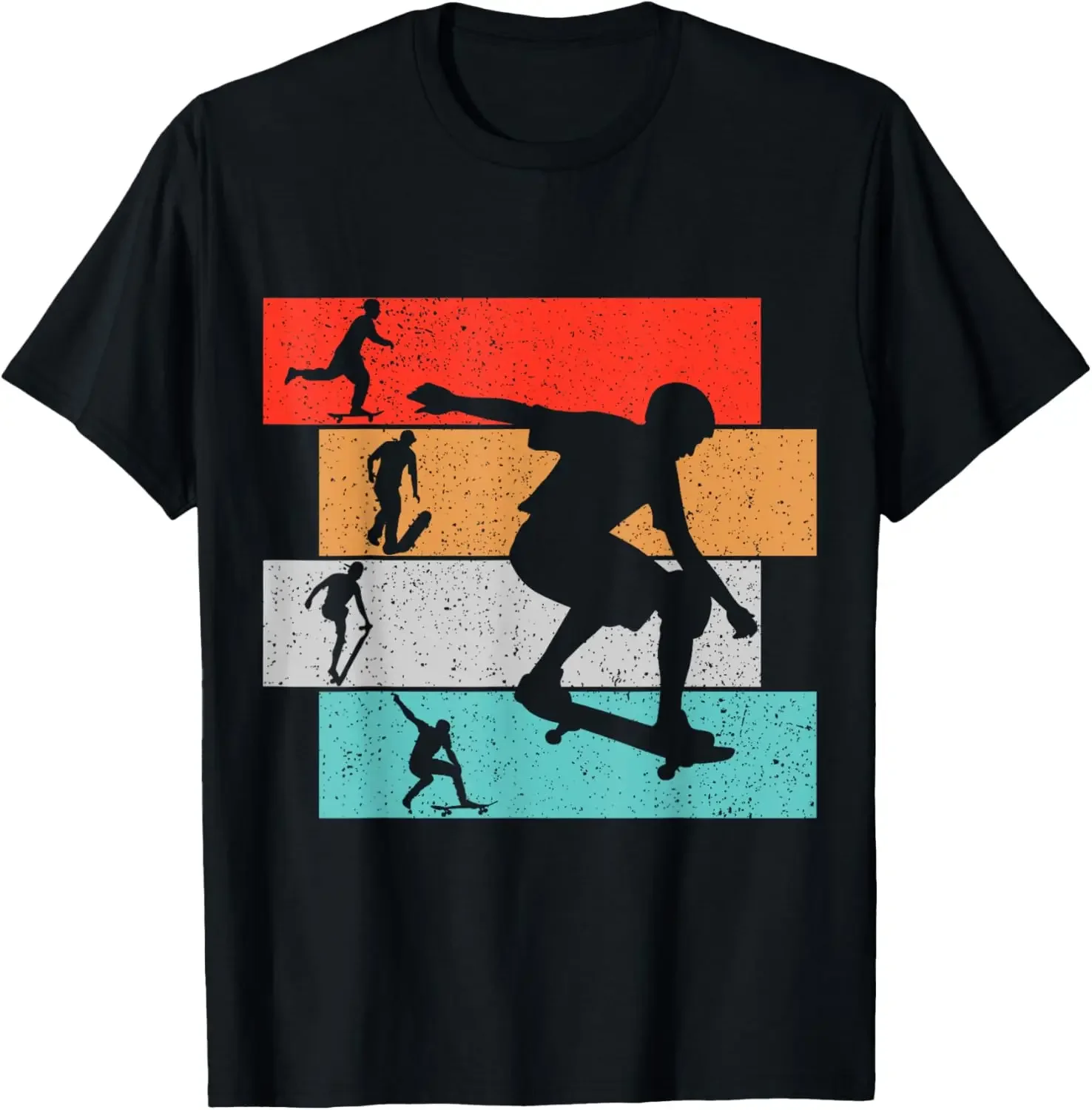 Skater Skateboarder Retro Skateboard Boys Youth T-Shirt Print Original Design Gifts T Shirts Mens T Shirt Camisas Streetwear