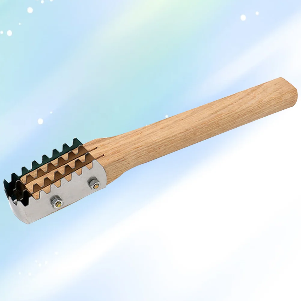 

Fish Scale Shaver Premium Stainless Steel Serrated Blade with Wooden Handle for Fast Efficient Descaling Ergonomic Non-Slip Grip