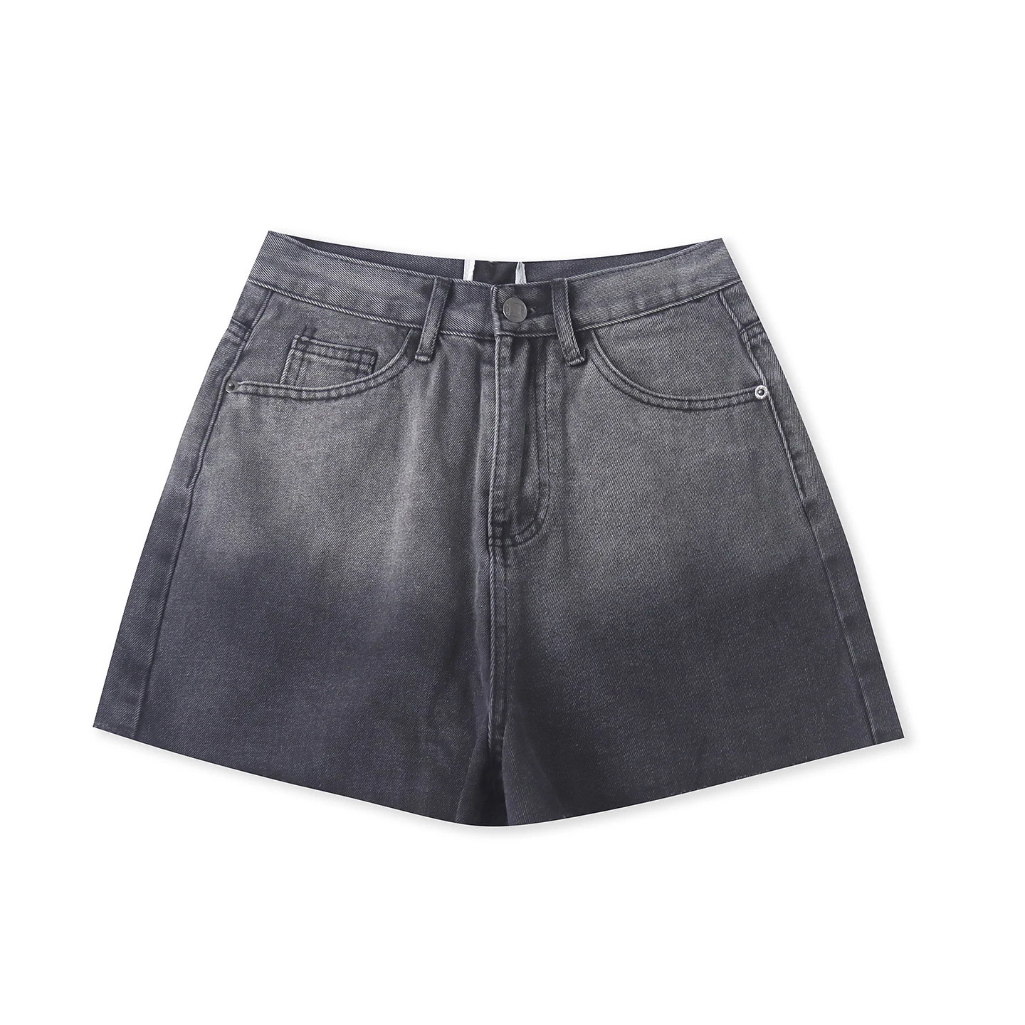 High Waist Gradient Color Jeans Shorts Women's Slim Fit Multi Pocket Hot Pants Casual Style Spring Summer New Arrival
