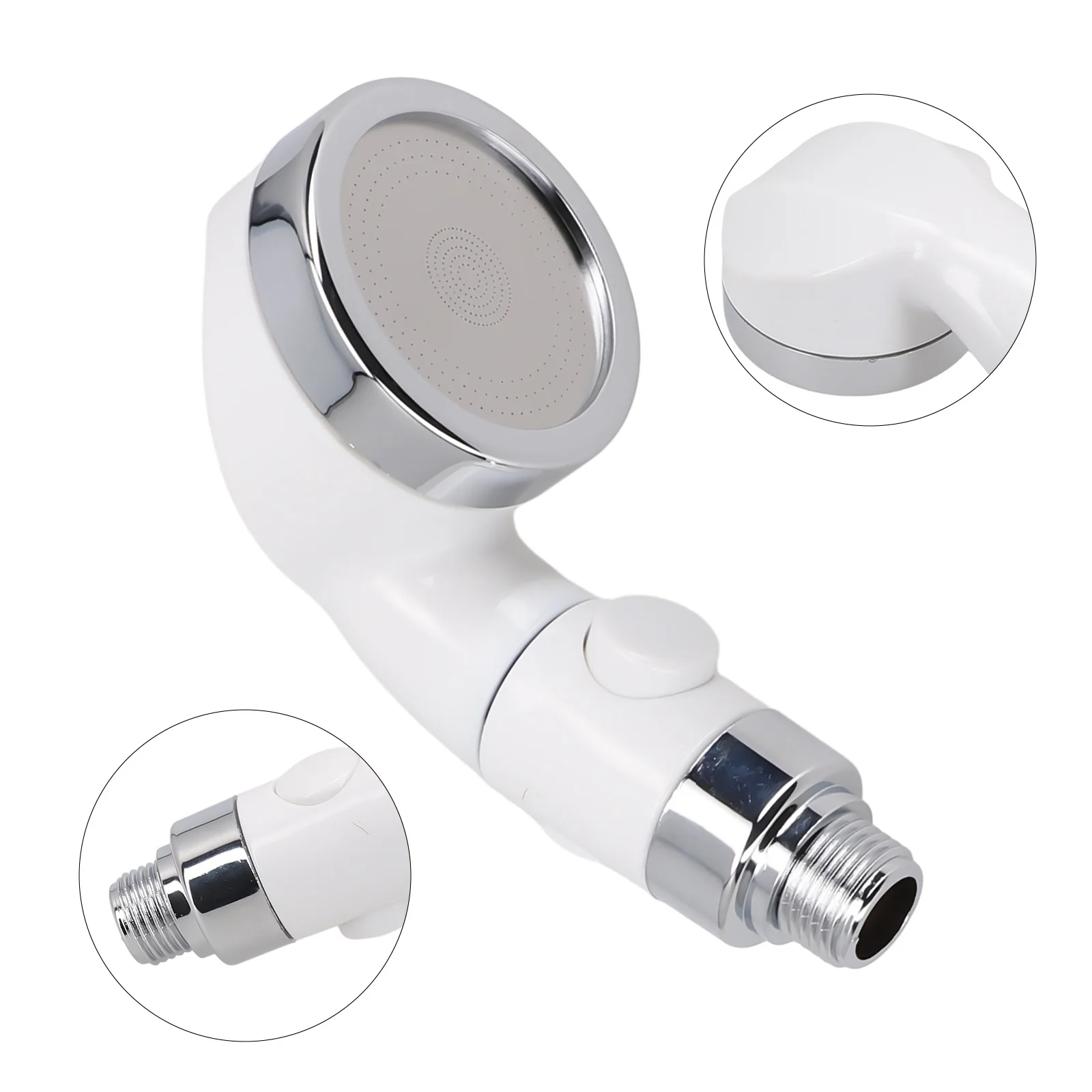 Replacement Shower Head  G1/2 Interface Bathroom Shower Nozzle Barber Salon Hair Washing Sprinkler White Color