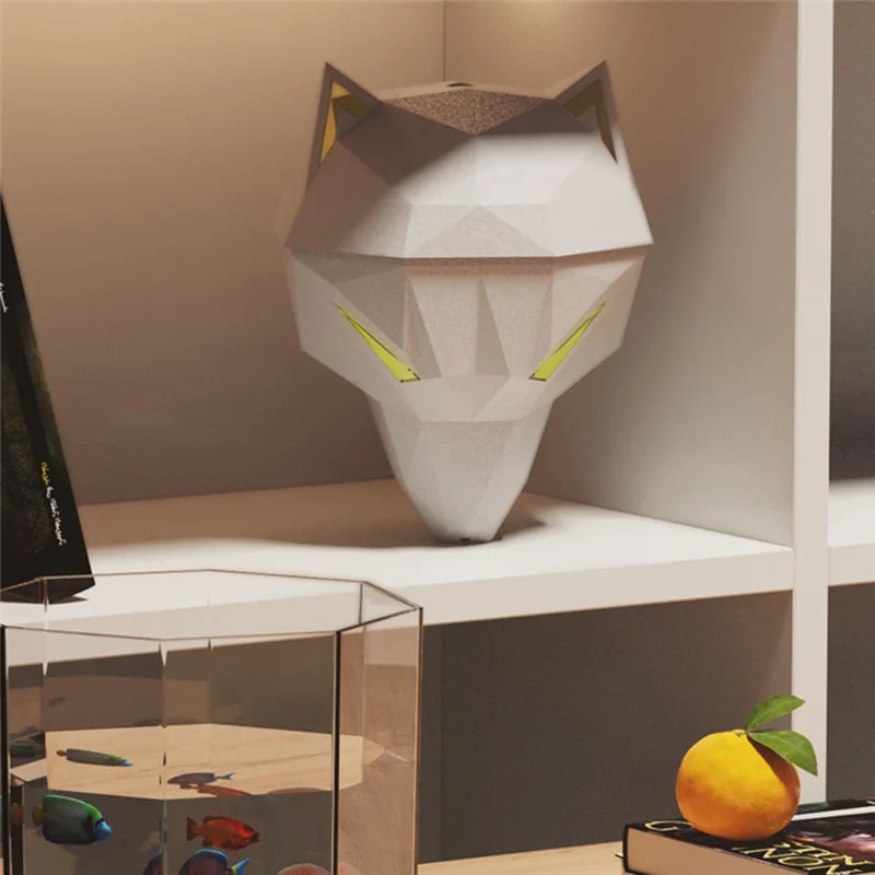 Pelembab udara bentuk serigala, pelembap udara kabut dingin kamar tidur 650Ml, atomisasi ultrasonik, game Desktop