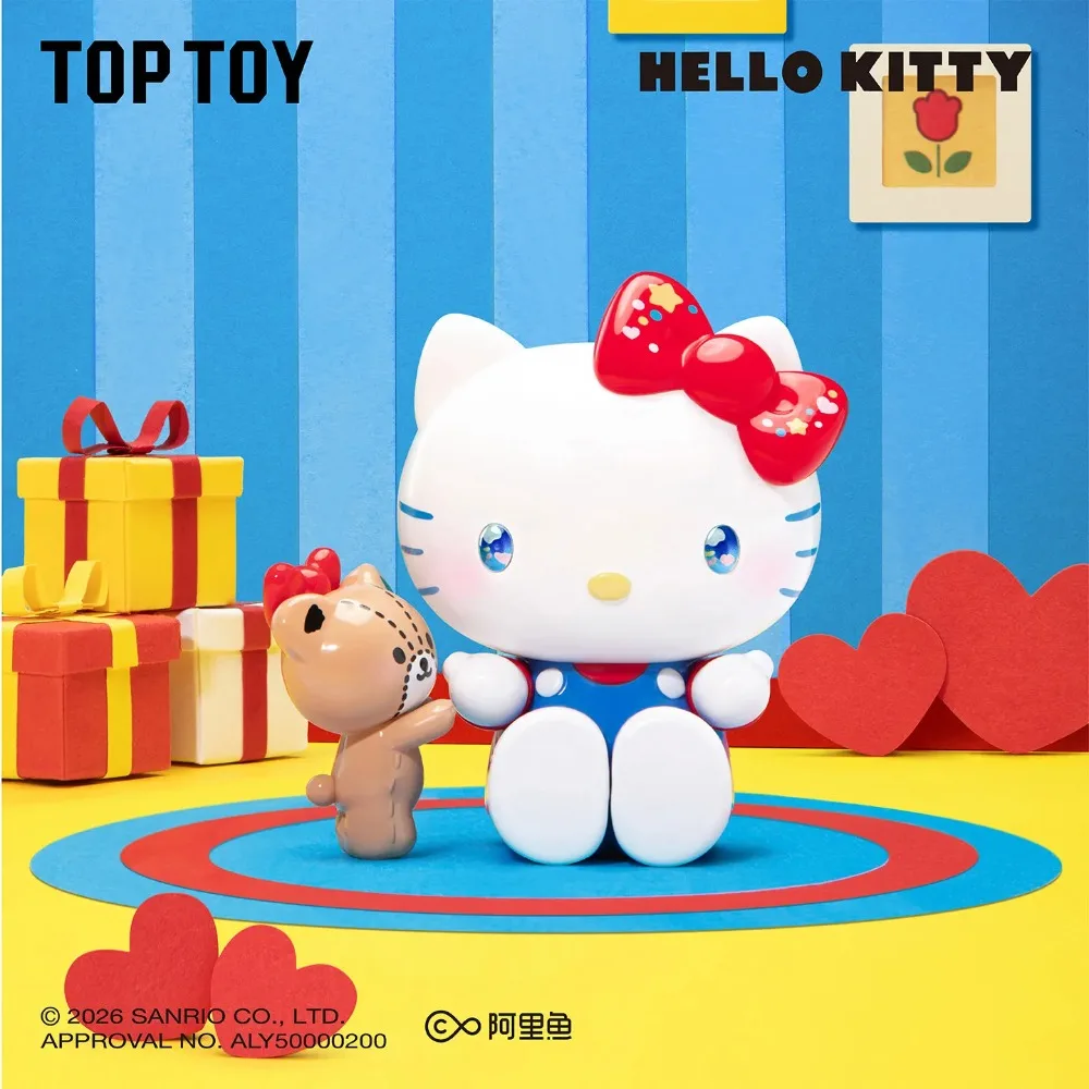 TOPTOY HELLO KITTY CLASSIC REVIVAL SERIES BLIND BOX SANRIO FIGURINE DE COLLECTION ORNEMENT DE BUREAU INTERACTIF JOUET CADEAU POUR FEMMES