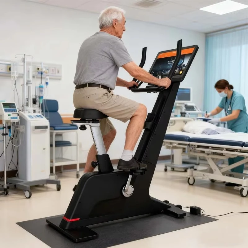 K9005P Commercial Gym Equipment Belt Drive Upright Exercise Bike Indoor Fitness Comfortable Seat Magnetic Resistance LCD Display