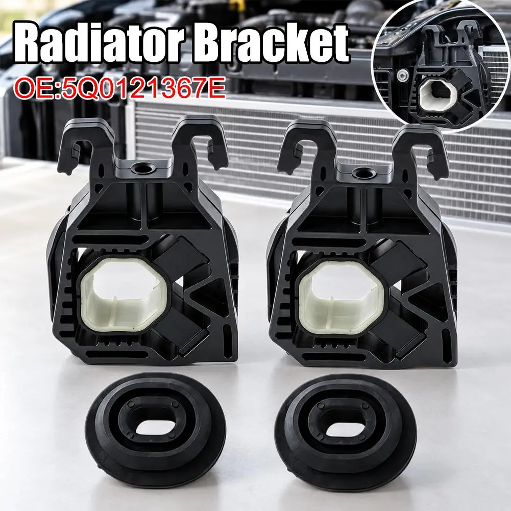 4Pcs Kit Upper Lower Radiator Rubber Mount For VW Audi Seat Skoda Radiator Bracket Mount Set 5Q0121367D