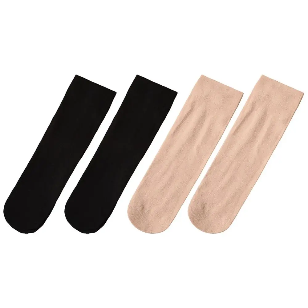 

New 5pcs Velvet Steel Stockings Black Color Middle Tube Durable Stockings Slip Resistant Thick Material Warm Stockings Spring