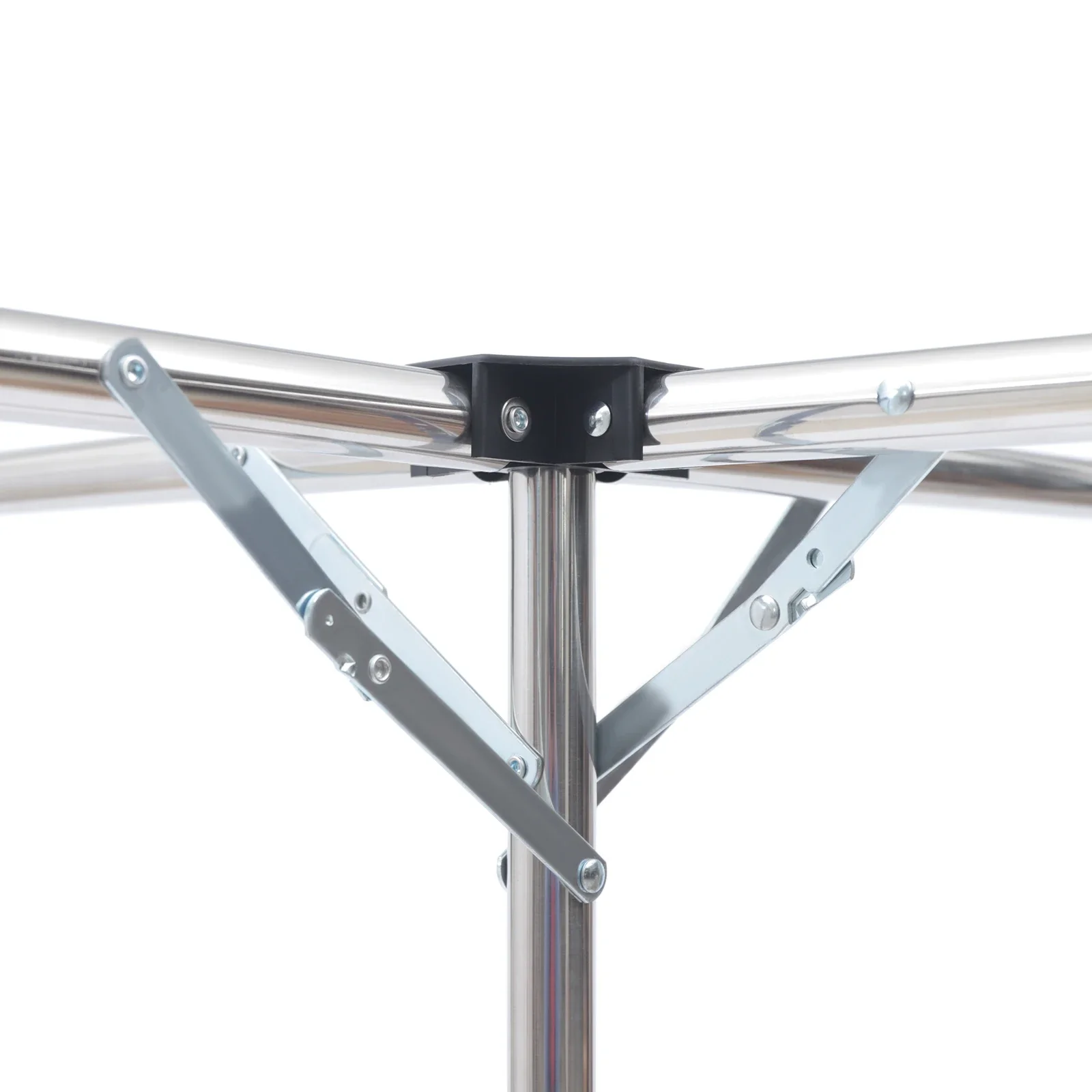 Metal Clothing Drying Rack, Adjustable Height 95-200cm, 126cm Double Rod, 80kg Capacity, Portable, Foldable for Home Use