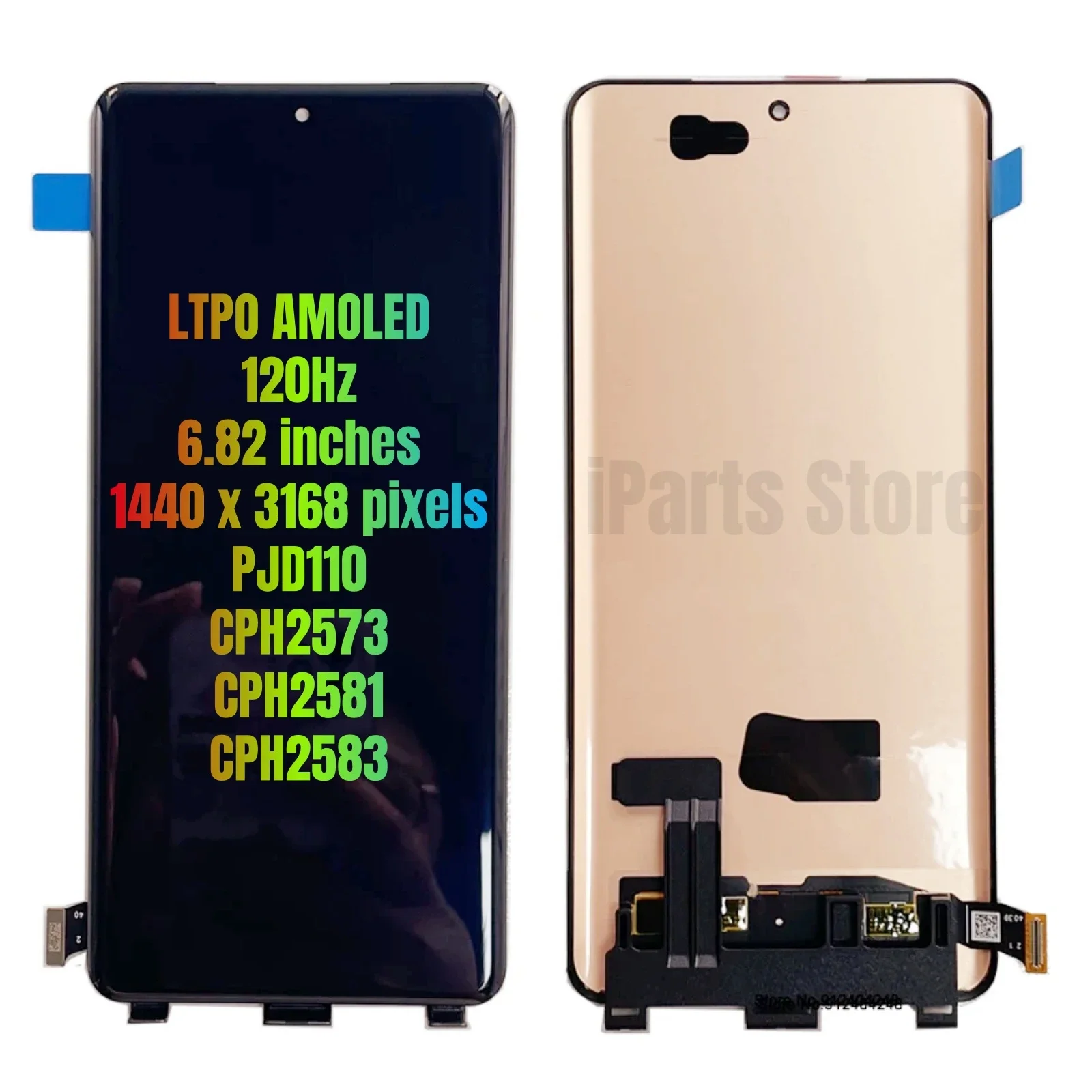 iParts Replacement New Display For OnePlus 12 5G CPH2573 CPH2583 PJD110 CPH2581 120Hz AMOLED Touch Screen Assembly OEM Parts