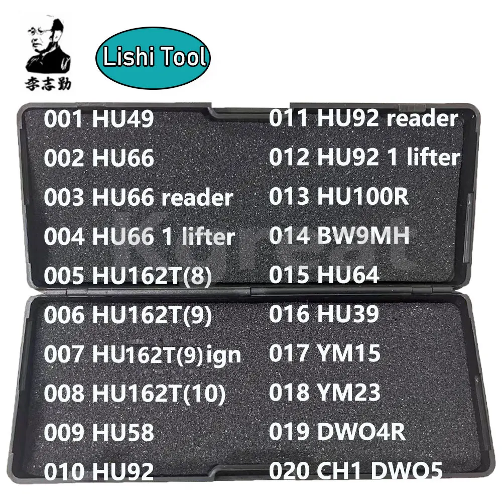 Lishi 001-020 2 en 1 HU49 HU66 HU162T(8) HU162T(9) HU162T(10) HU58 HU92 BW9laissée HU64 HU39 YM15 YM23 DWO4R CH1 pour VW BMW Benz