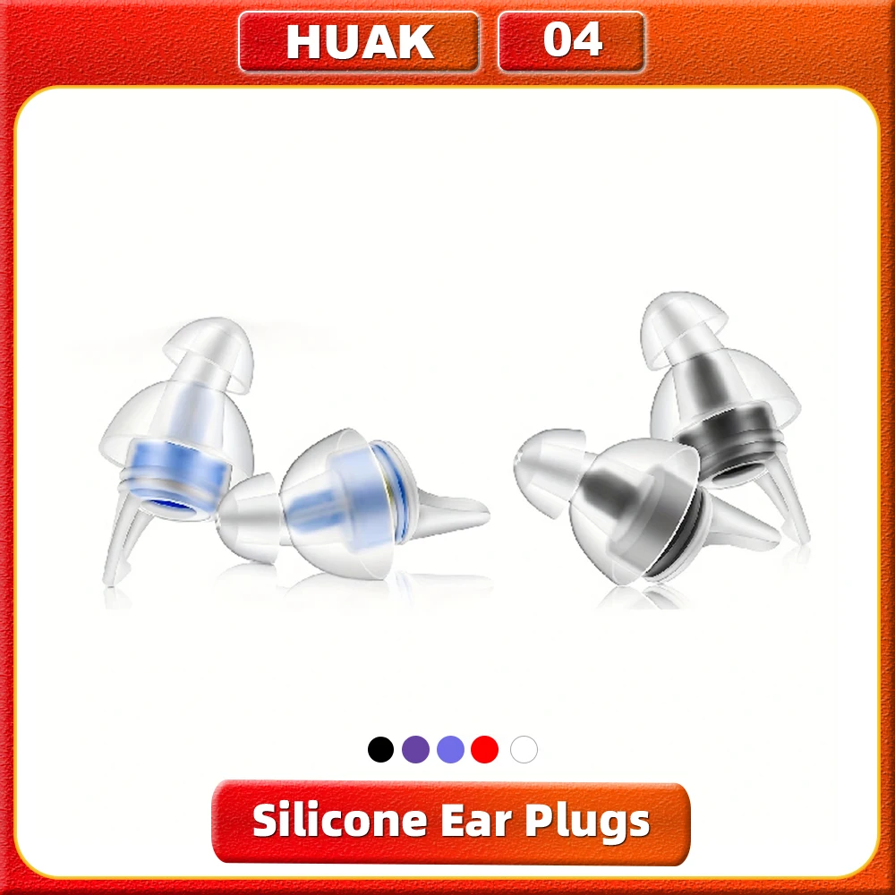 HUAK Ear Plugs High Fidelity Concert - Ear Protection for Concerts, Musicians Reusable/Hypoallergenic Earplugs - Noise Reduction