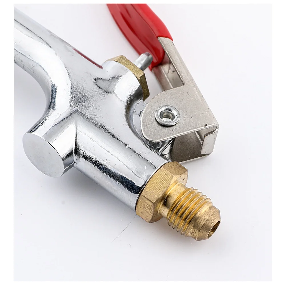 Aluminum Zinc Alloy Fuel Injection Nozzle Head for Automotive Climate Control Pipe Cleaning 14cm Red Cleaning Tool