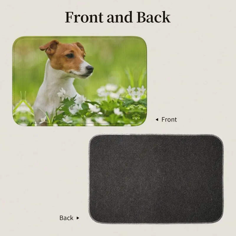 Custom Jack Russell Terrier Dog Doormat Anti-Slip Kitchen Bath Welcome Mat Toilet Door Floor Entrance Carpet Rug Footpad