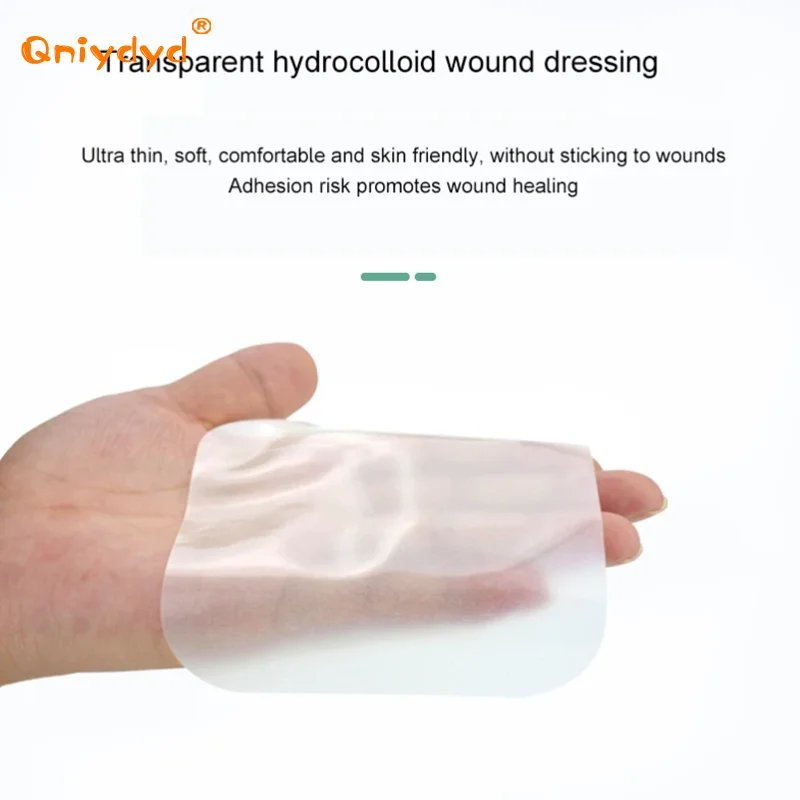 5PCS Hydrocolloid Adhesive Dressing Wound Dressing Sterile Thin Healing Pad Patches