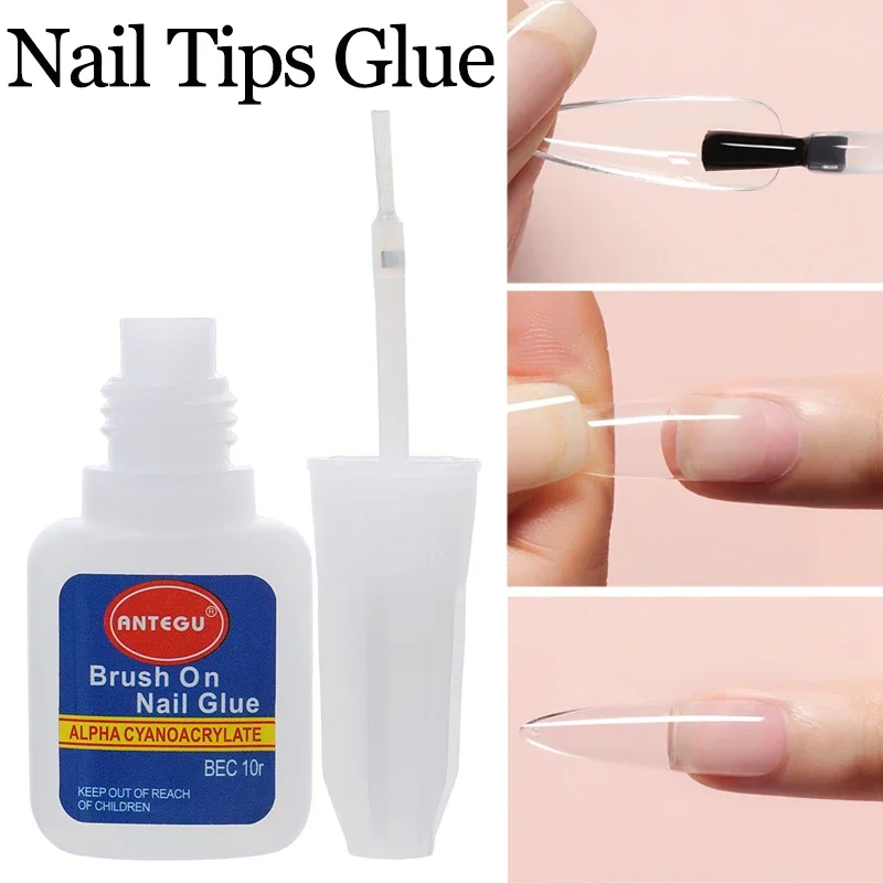 

Transparent Nail Glue with Brush Fast Drying Glue for False Nail Acrylic Nail Art Accesories Adhesive Rhinestone Manicure Tool