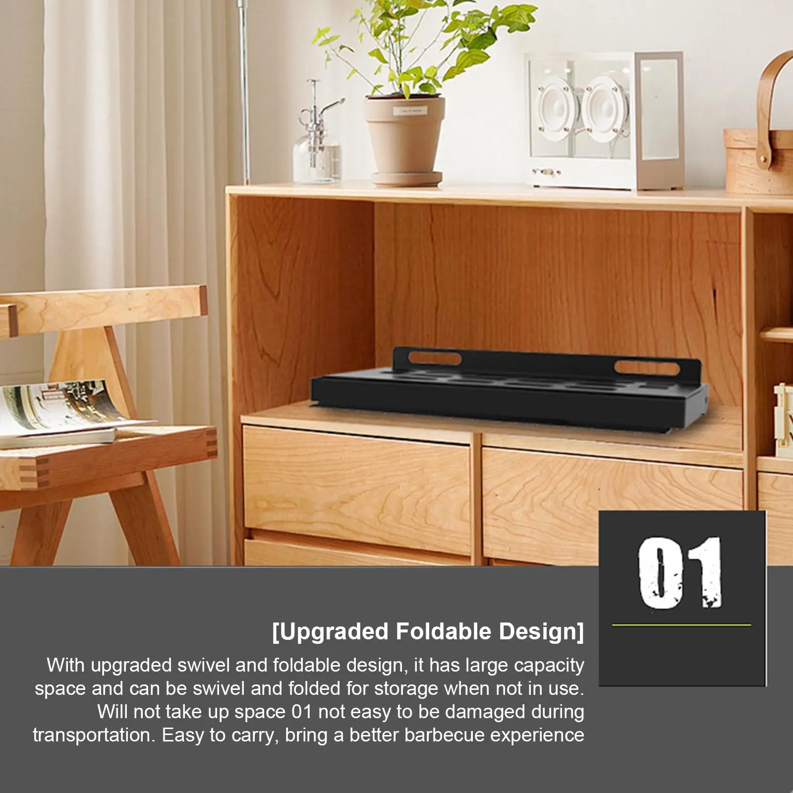 

Органайзер для гриля: подставка для приправ, бутылок с маслом, лопаток, половников, салфеток и кухонных принадлежностей