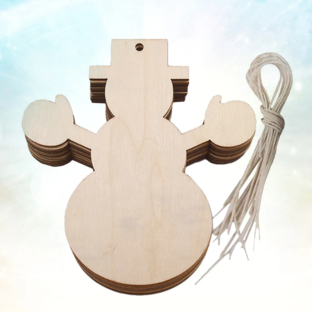 

20pcs Wooden Christmas Tree Hanging Pendants Natural Wood Slices For Diy Painting Craft Kids Art Projects Xmas Decorations