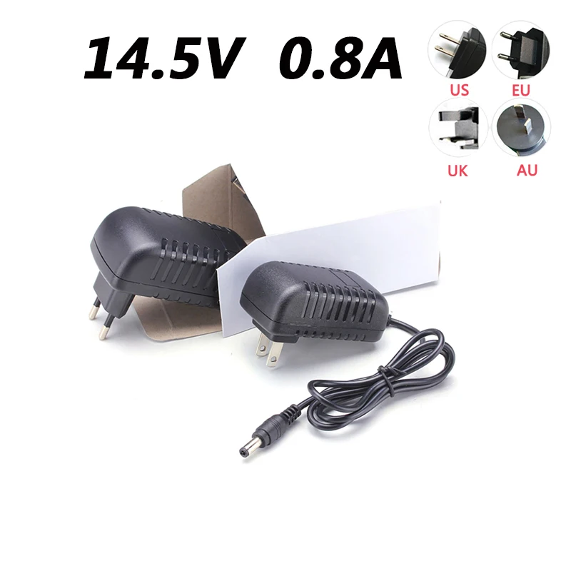 DC L-type Orifice Power Adapter 14.5V 0.8A  Stabilized Power Cord Cable Length 1m DC 3.5*1.35MM US EU UK AU PLUG