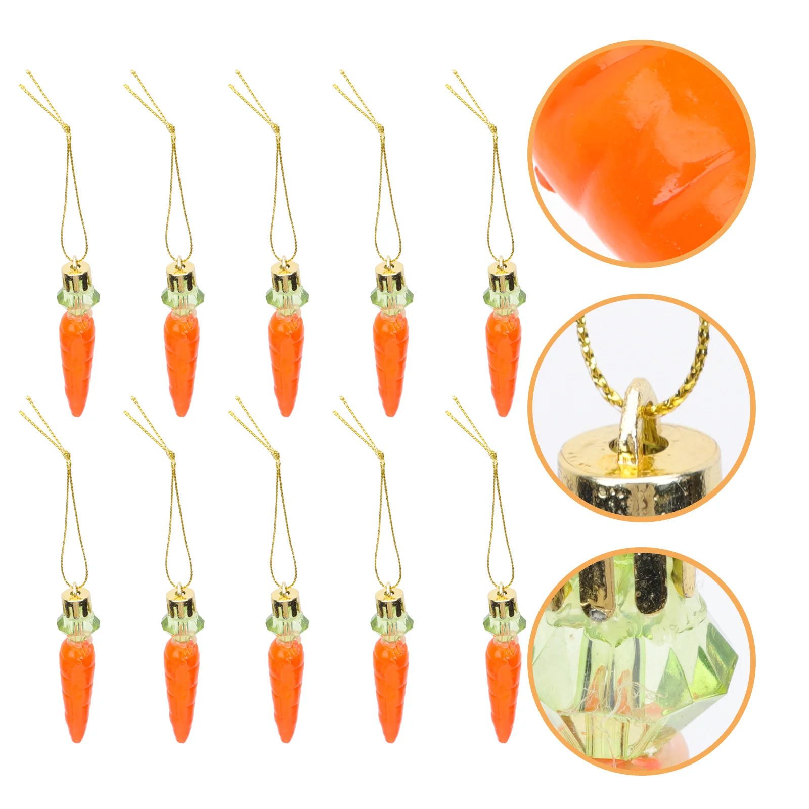 

24pcs Easter Carrot Ornament Plastic Craft Decorative Carrot Party Festival Decor Simulation Adornment Home Garden Holiday Scene