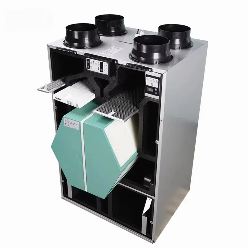 

HRV Heat Recovery Ventilation System Modern Energy-saving HVAC System Heat Exchanger Wall-mounted Fresh Air Ventilation Bypass