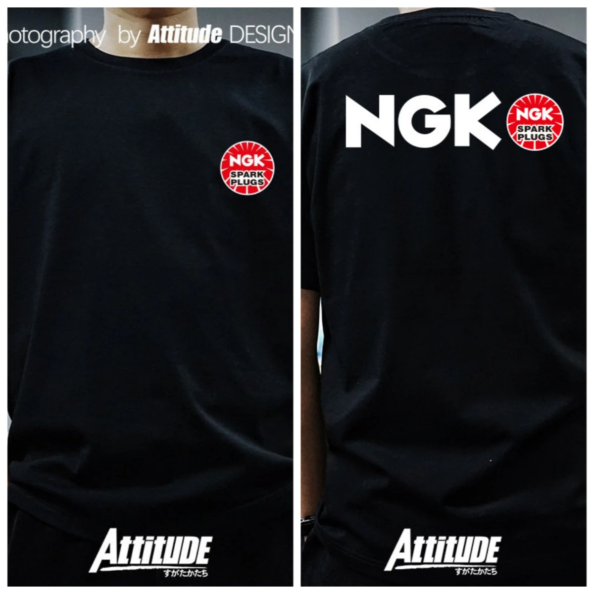 Moda Verão 2026 Nova Atitude - Carro JDM Japonês Modificado - Camiseta de Manga Curta Confortável com Estampa NGK Spark Plug Burner Cotton