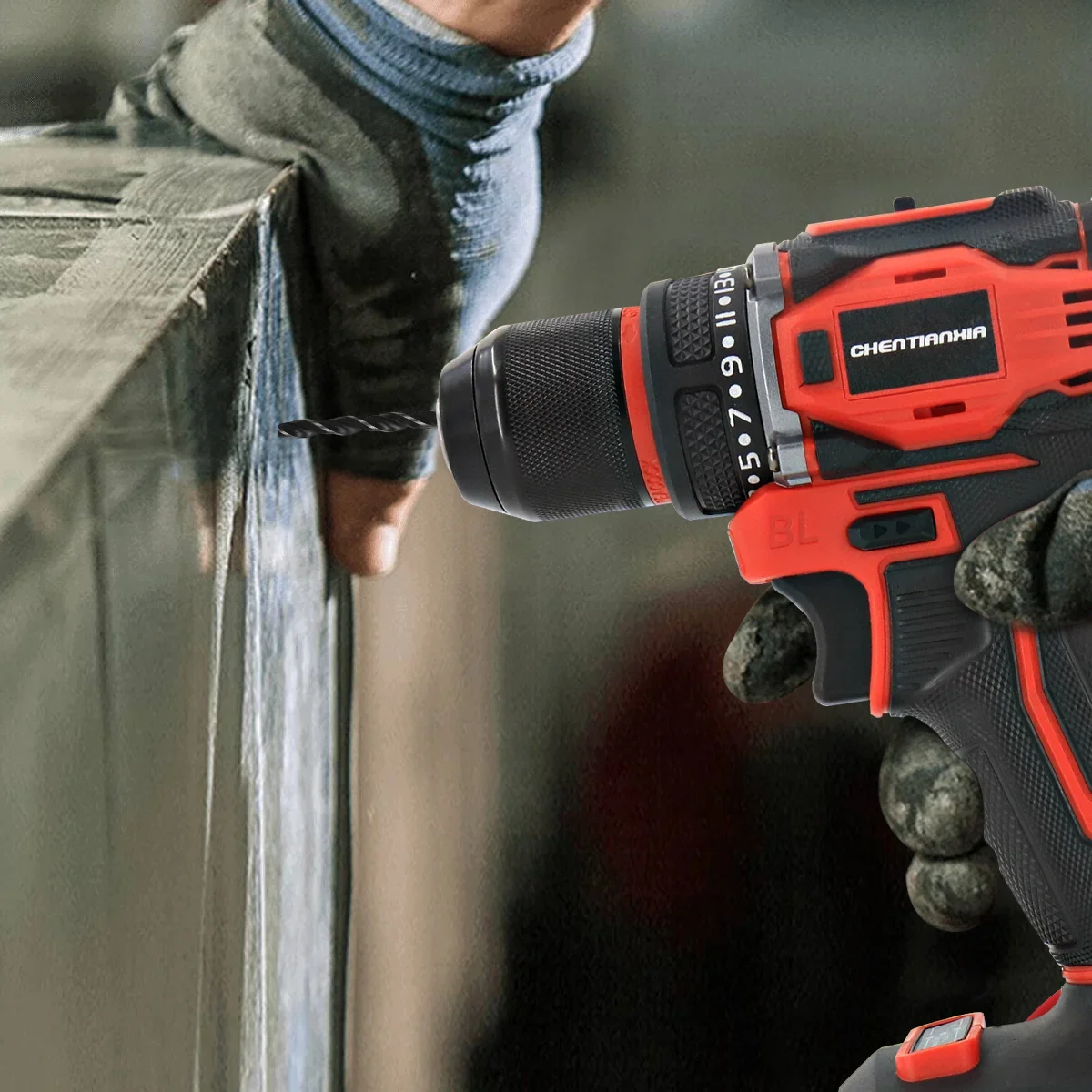 Brushless Electric Impact Driver Screwdriver Handheld Drill 2 Batteries set Case High Power Electric Screwdriver Set UK