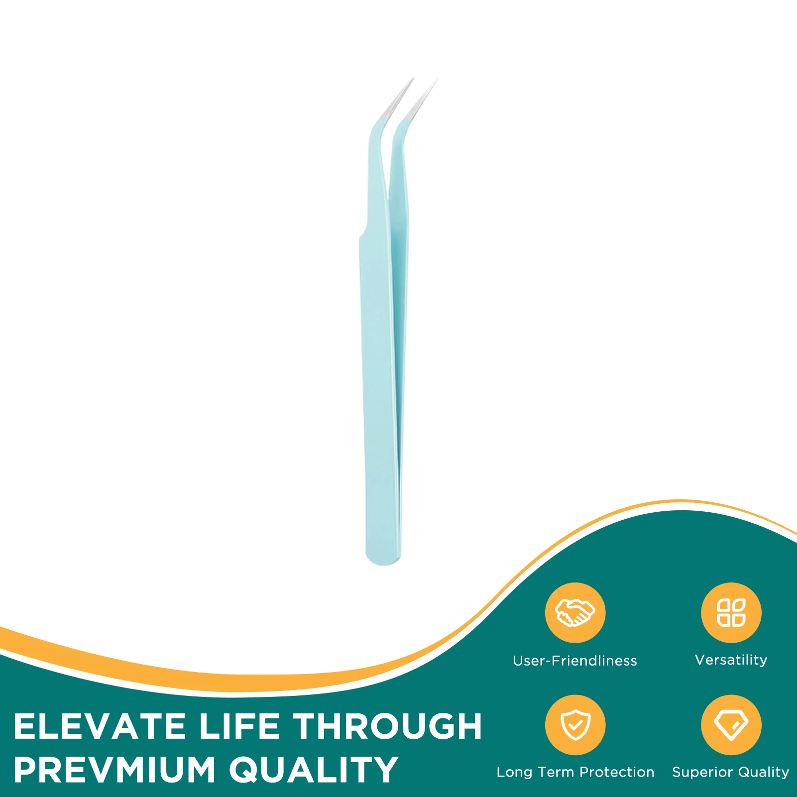 Pinça de cílios de precisão, aço inoxidável, extensões de cílios postiços, ferramentas profissionais para salão de beleza, maquiagem diy, uso doméstico