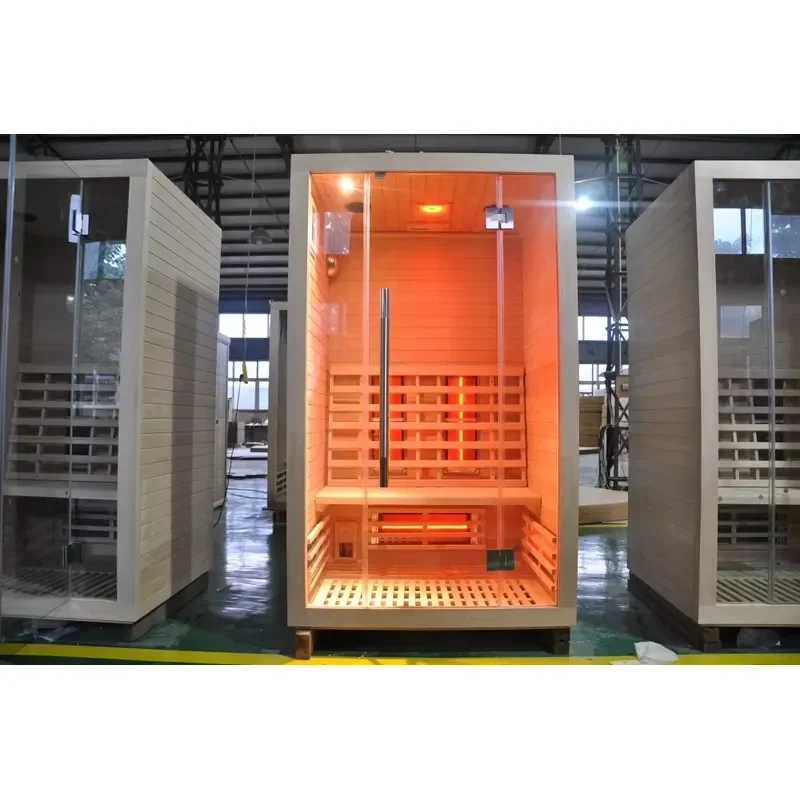 Full Spectrum Infrared Sauna for 2 Persons Indoor Outdoor Carbon Heaters Low EMF Home Spa for Villa Resorts