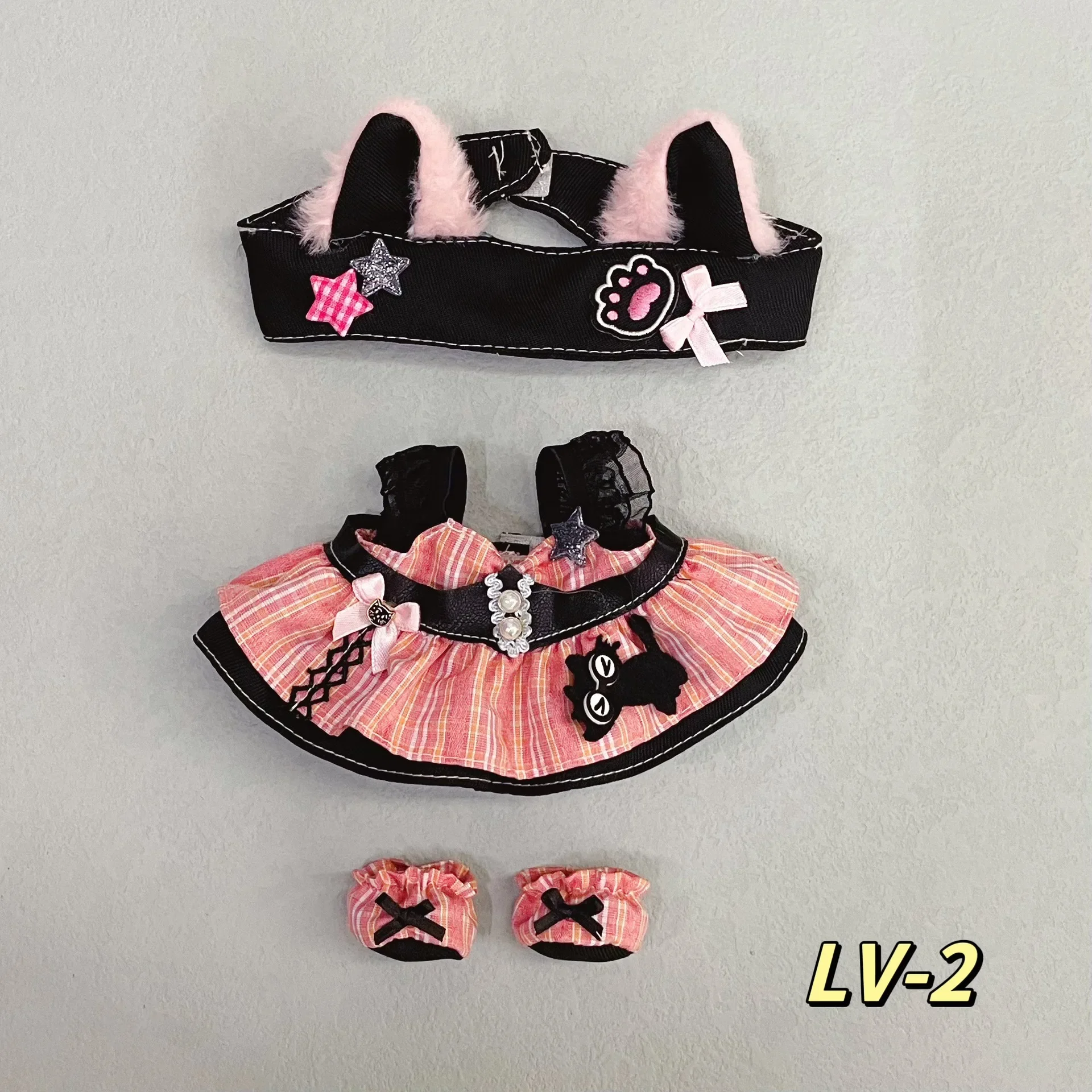 Dolls Accessories 20cm Doll Clothes Lolita Maid Cute and Fresh Princess Dress Casual Set Beautiful Brithday Gift for Children