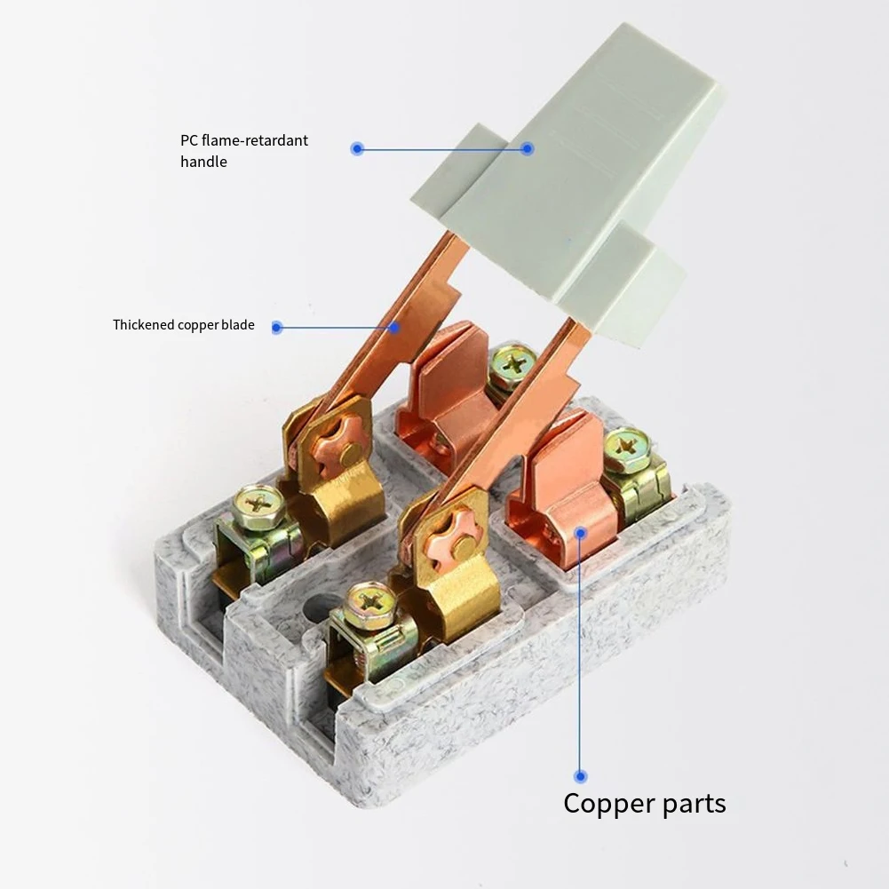 2P 63A and 3P 100A Single Throw Isolation Switches for Domestic and Light Commercial Applications 380V Rated Copper Body