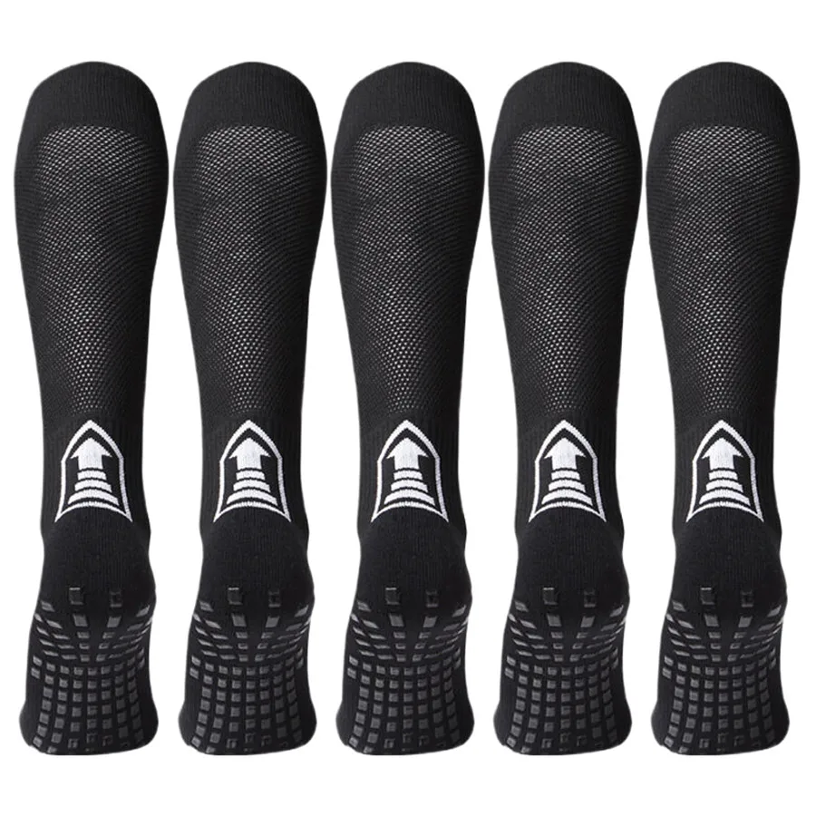 1/5/10pairs Men Women Athletic Sport Socks Non Slip Grip Shockproof Towel Bottom Training Socks view 4