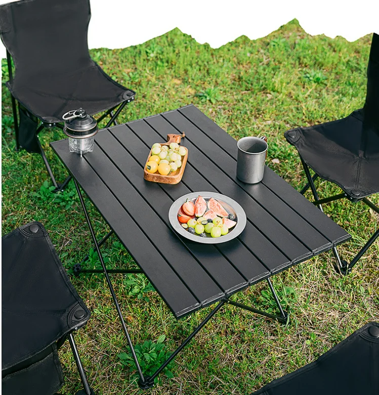 

Outdoor folding egg roll table camping table and chair picnic set and booth complete equipment