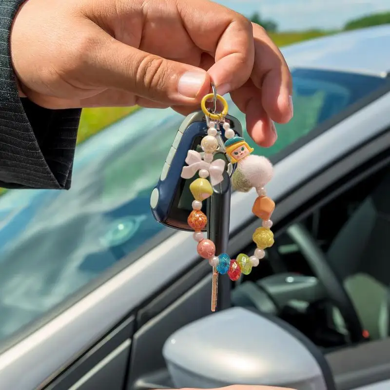 Cell Phone Charm Multipurpose Phone Case Charm Decorative Backpack Charm Cute Beaded Phone Strap Bag Pendant Dolls For