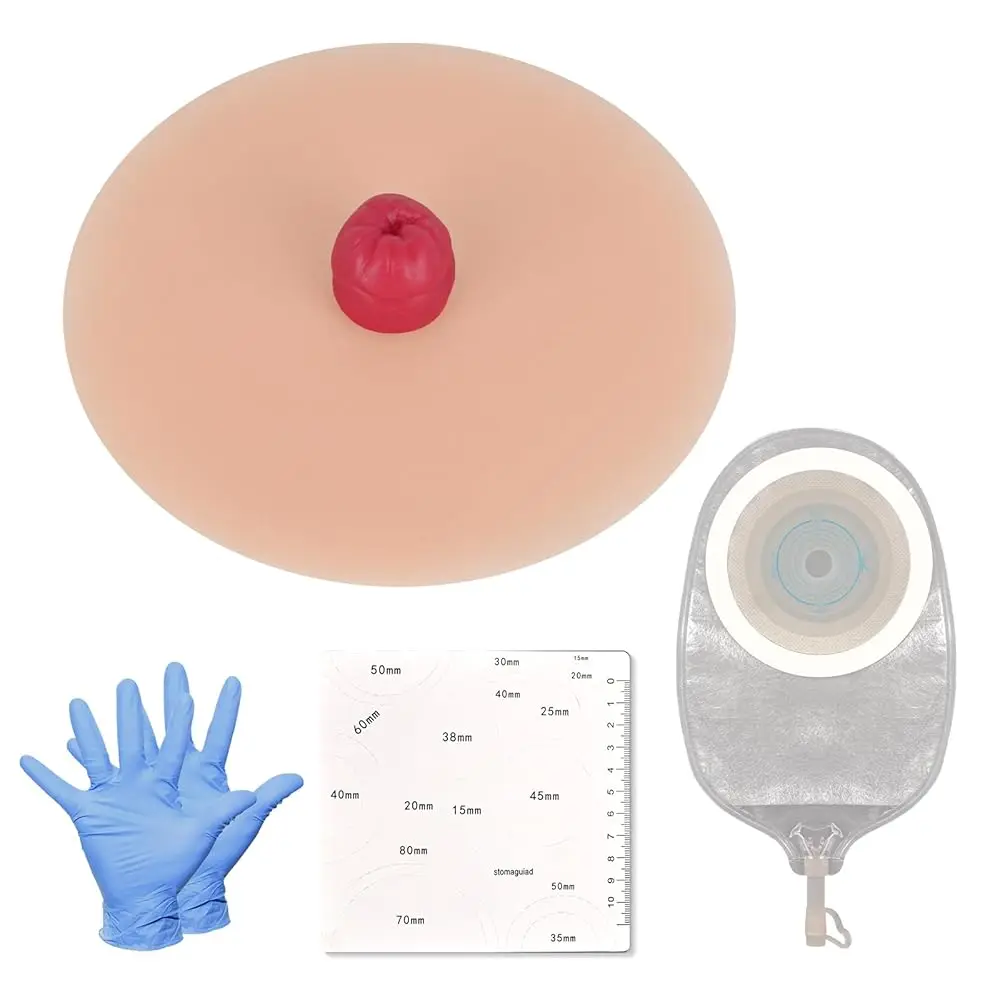 

Sticky Urostomy Simulator Stoma Training Model Set Ostomy Care Practice Models for Medical Training and Patient Education